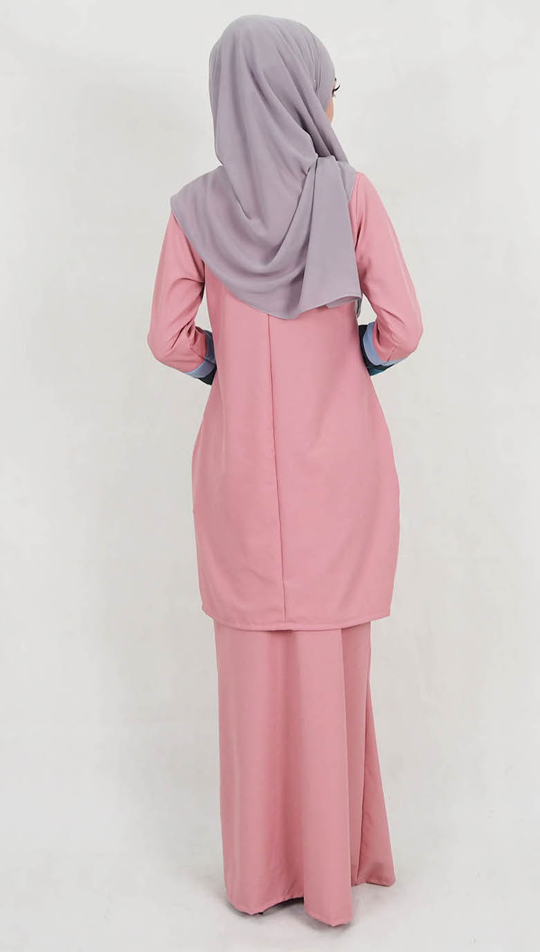 SW5127 Trendy Baju Kurung Dusty Pink