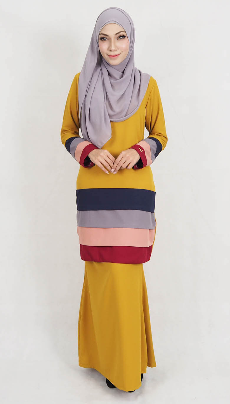 SW5127 Trendy Baju Kurung Mustard