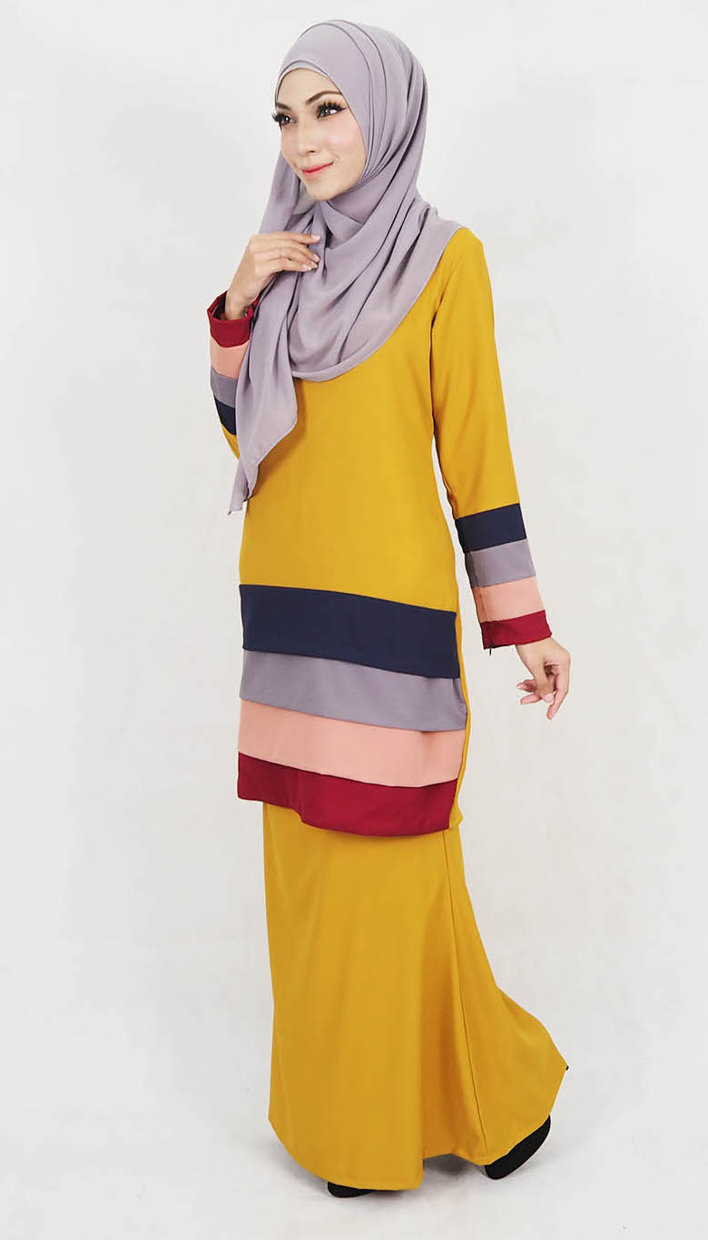 SW5127 Trendy Baju Kurung Mustard