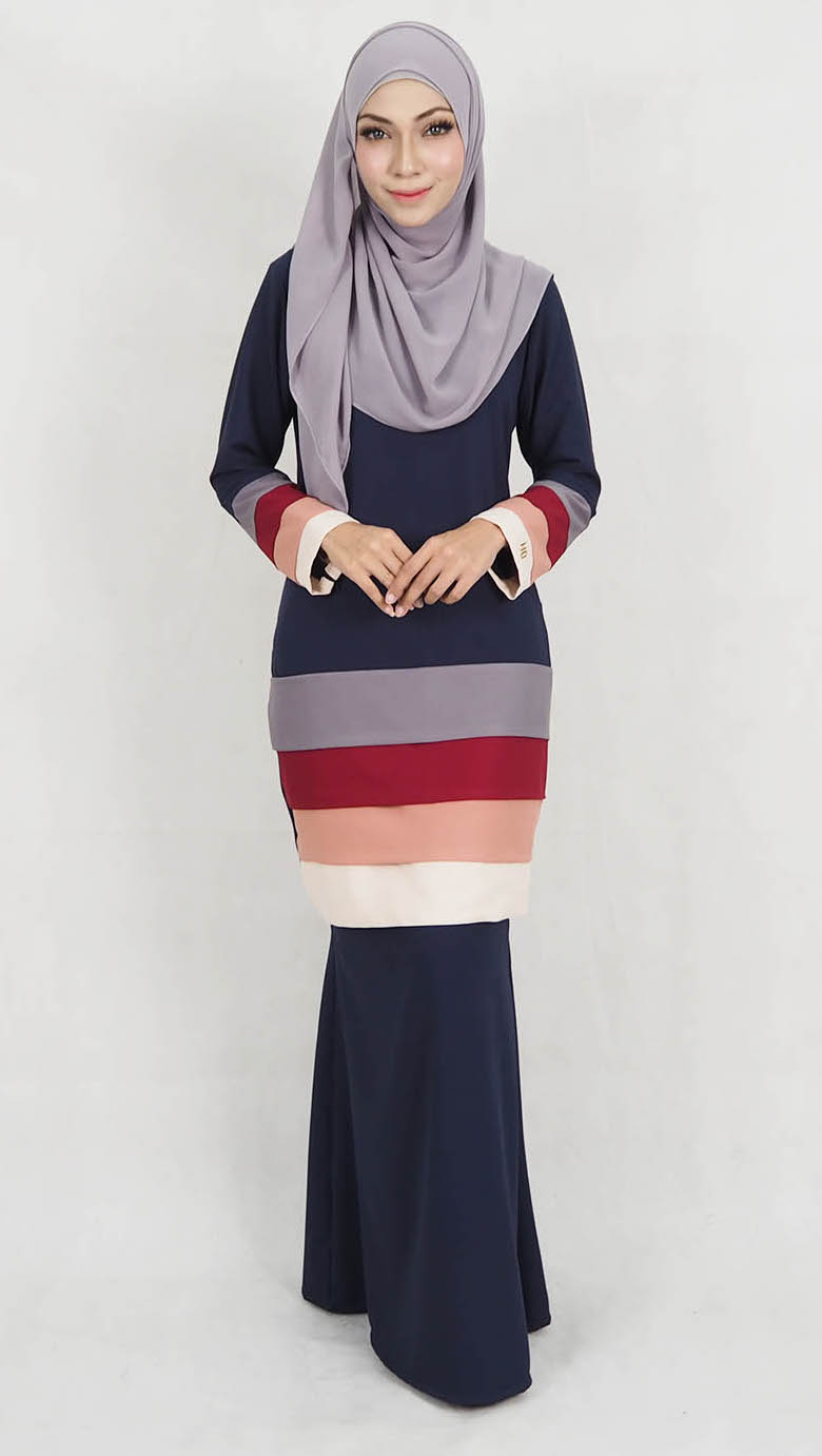 SW5127 Trendy Baju Kurung Navy