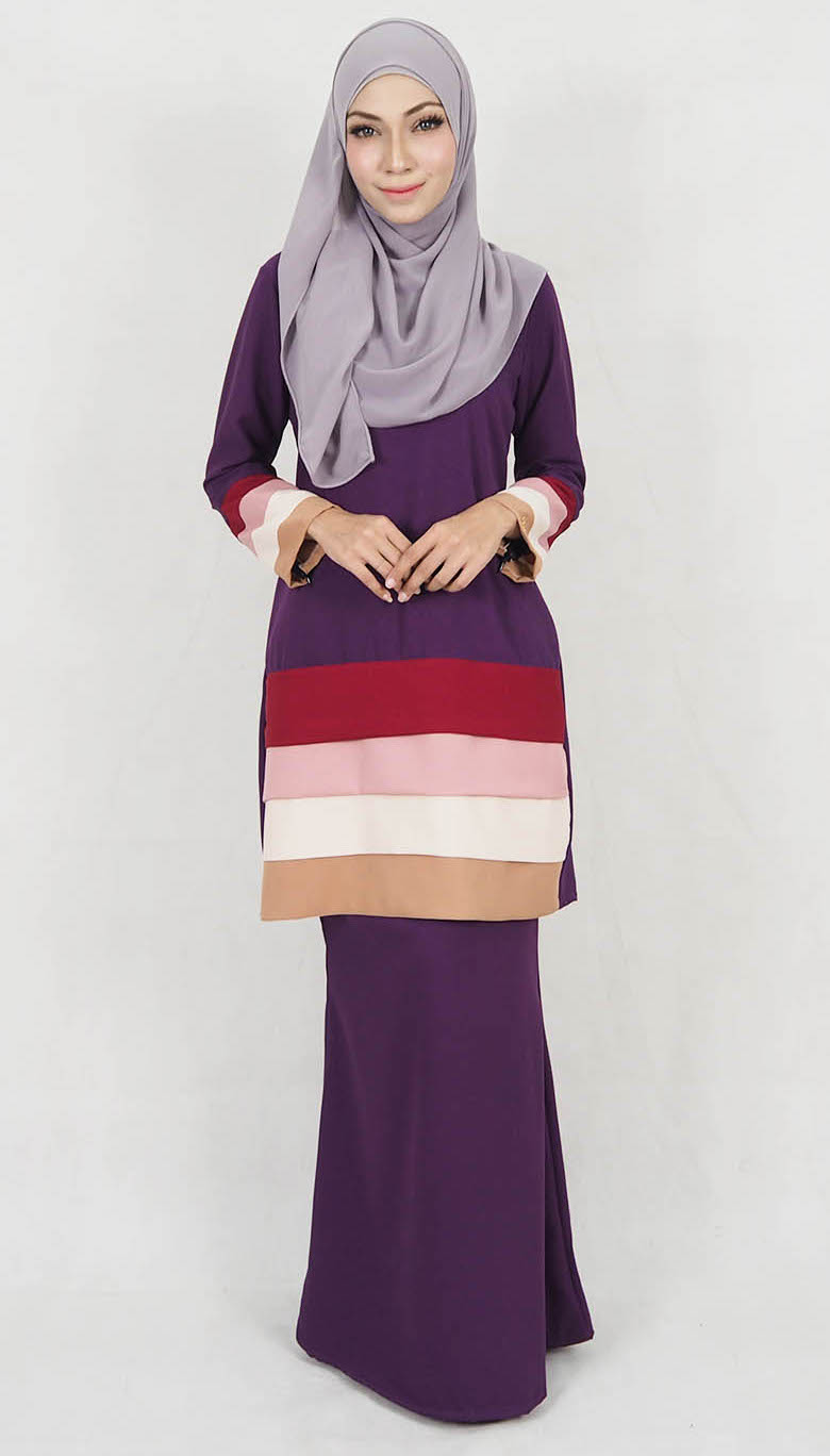 SW5127 Trendy Baju Kurung Purple