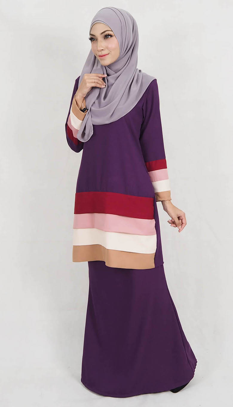 SW5127 Trendy Baju Kurung Purple