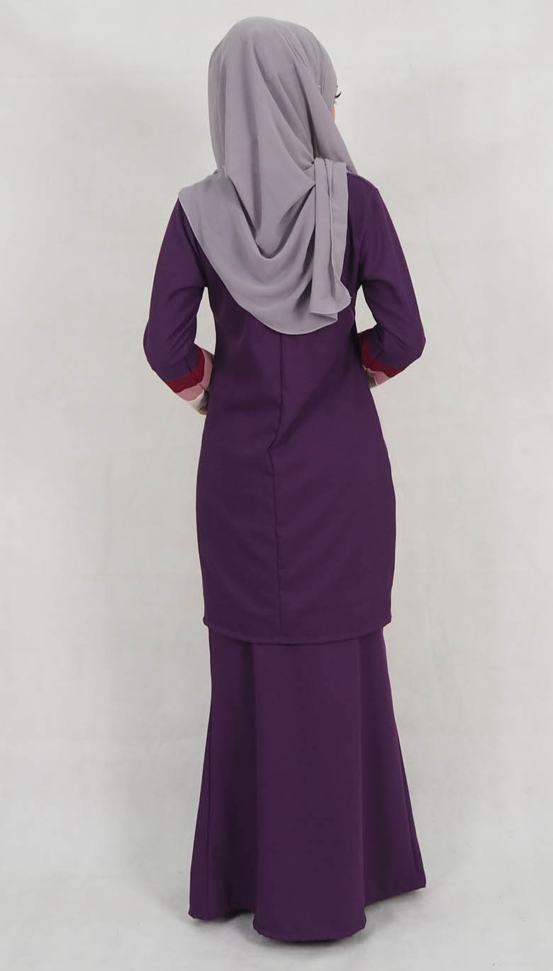 SW5127 Trendy Baju Kurung Purple