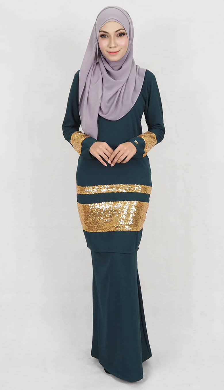 SW5128 Fashion Baju Kurung Emerald Green