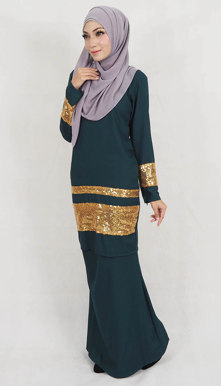 SW5128 Fashion Baju Kurung Emerald Green