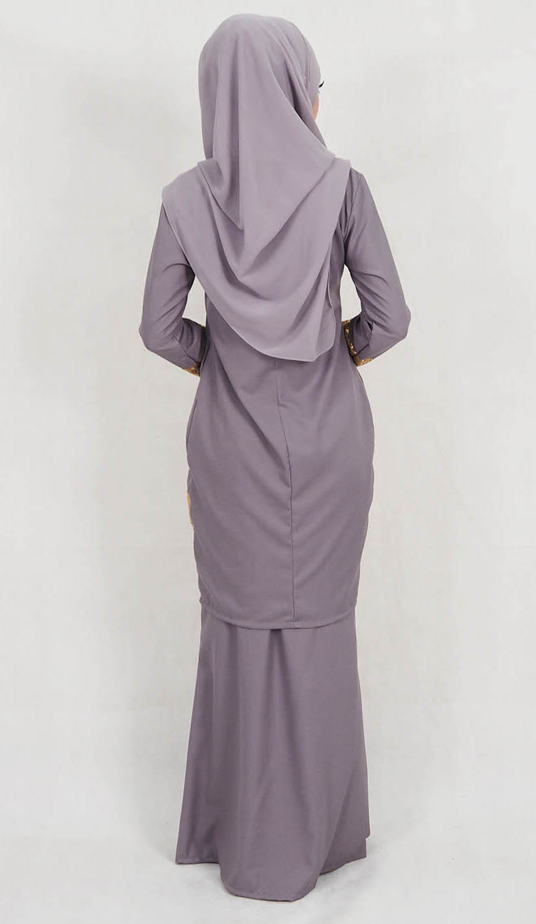 SW5128 Fashion Baju Kurung Grey