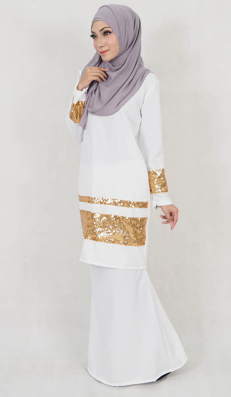 SW5128 Fashion Baju Kurung White