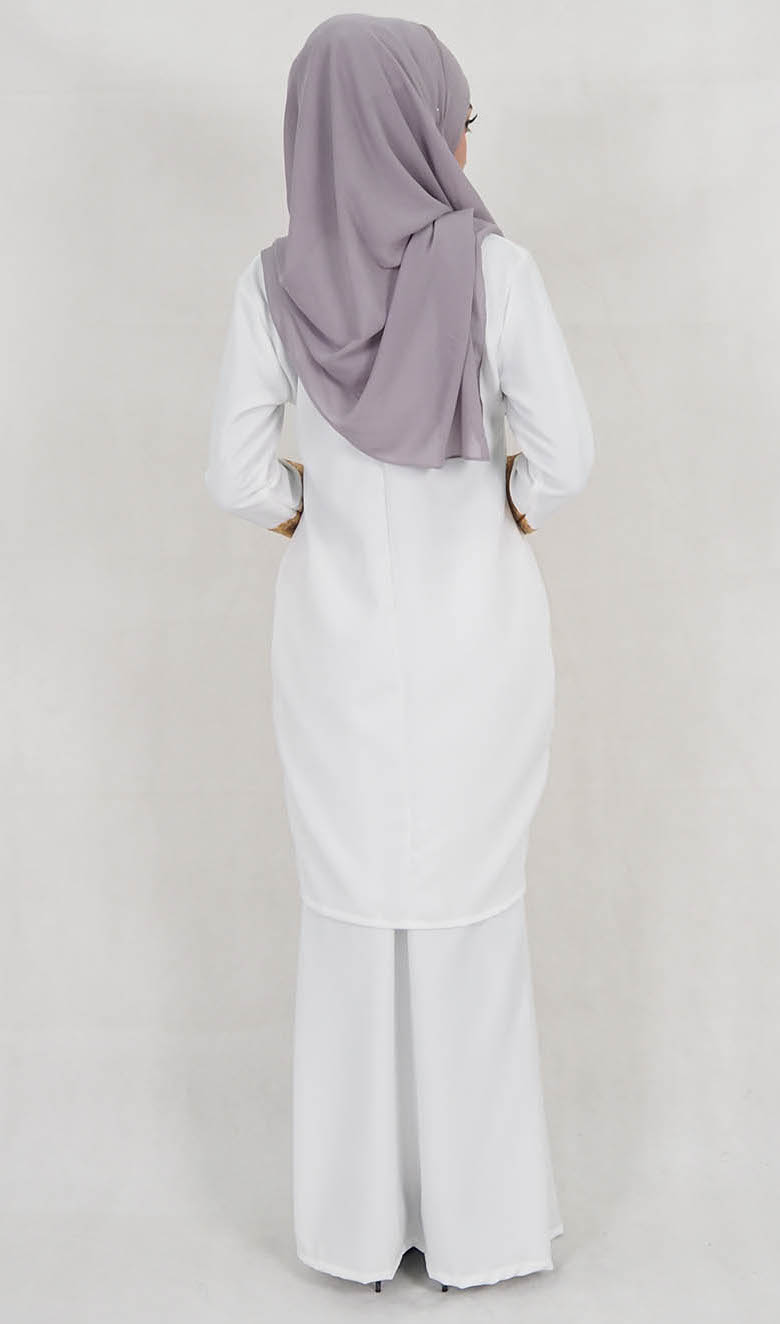 SW5128 Fashion Baju Kurung White