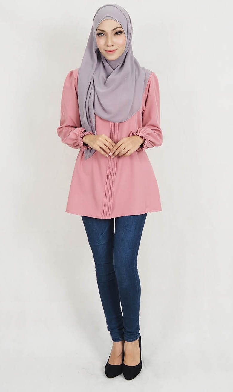 SW5129 Fashion Blouse Dusty Pink