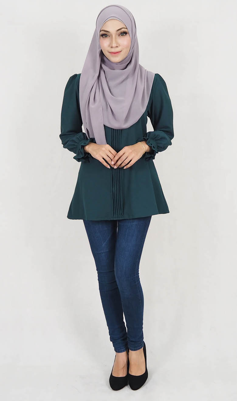 SW5129 Fashion Blouse Emerald Green