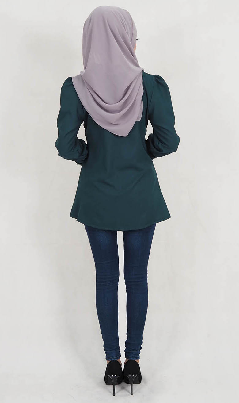 SW5129 Fashion Blouse Emerald Green