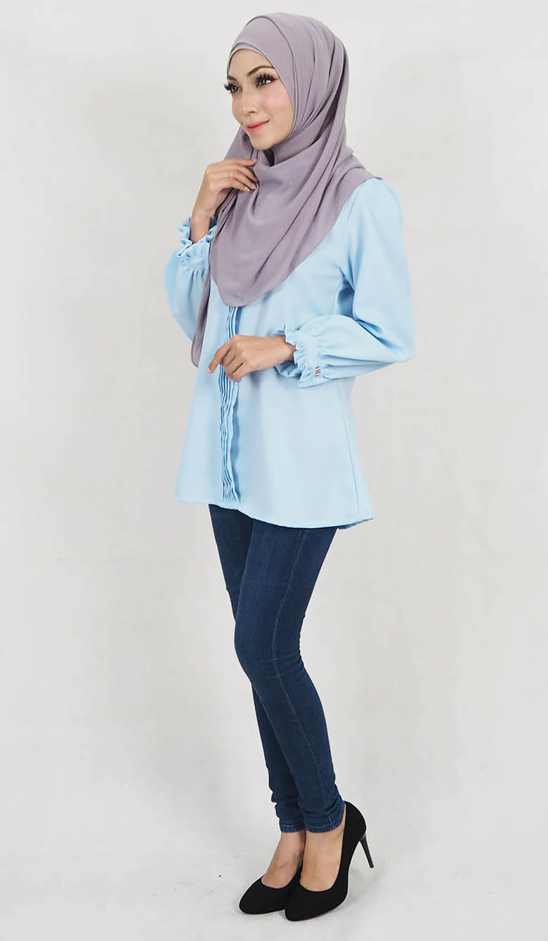 SW5129 Fashion Blouse Light Blue