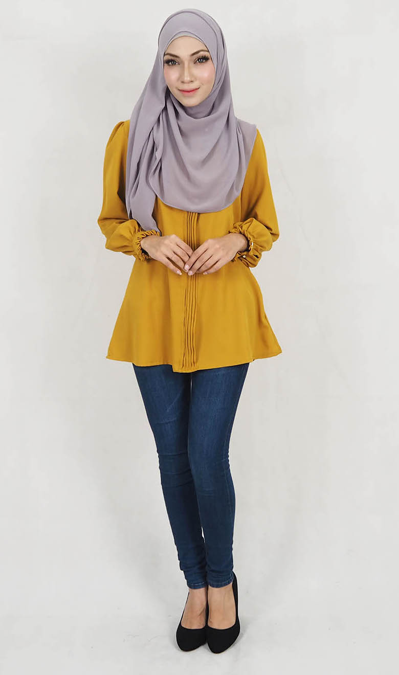 SW5129 Fashion Blouse Mustard