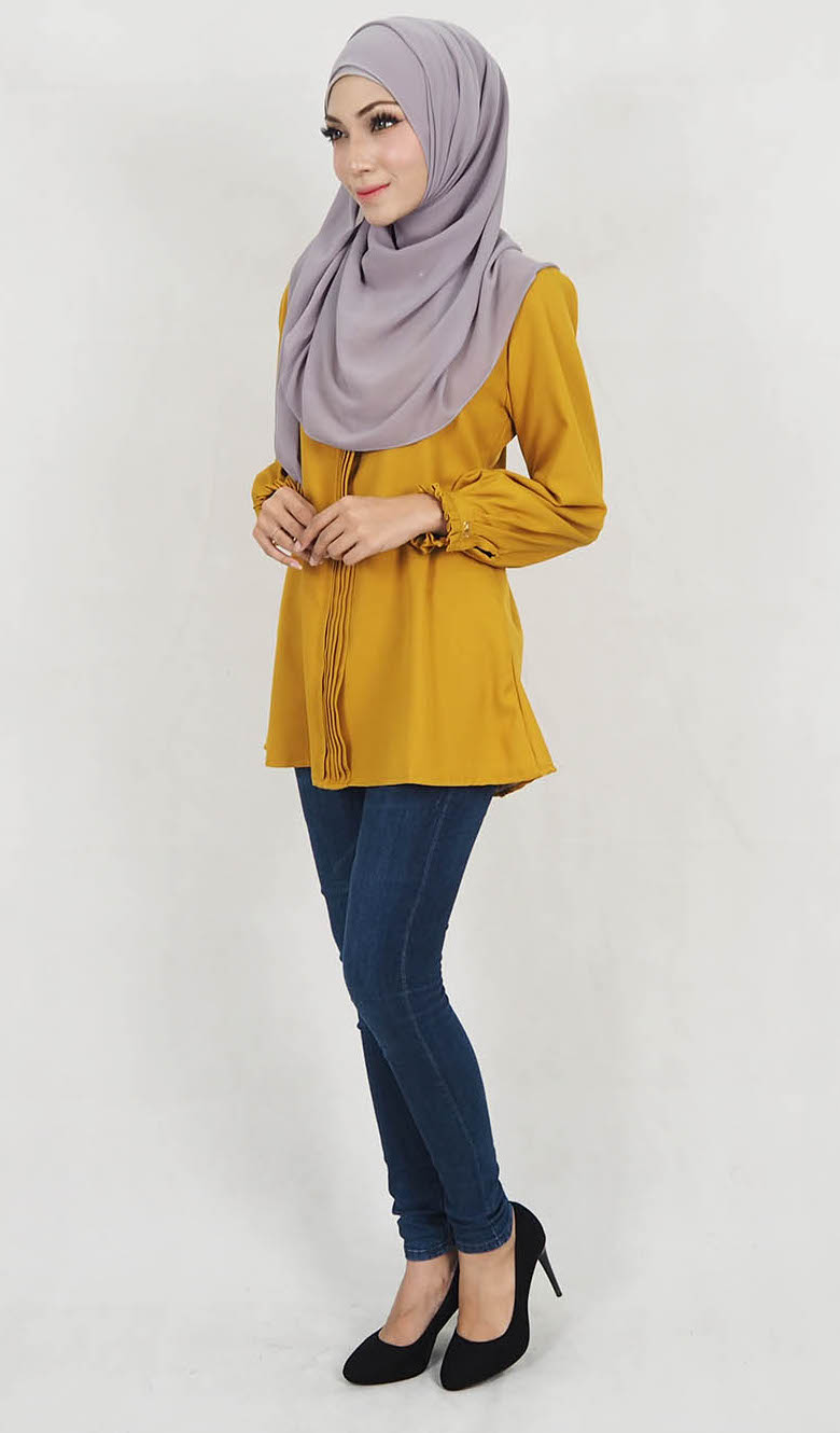 SW5129 Fashion Blouse Mustard