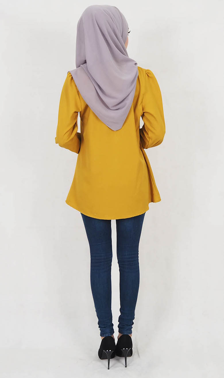 SW5129 Fashion Blouse Mustard