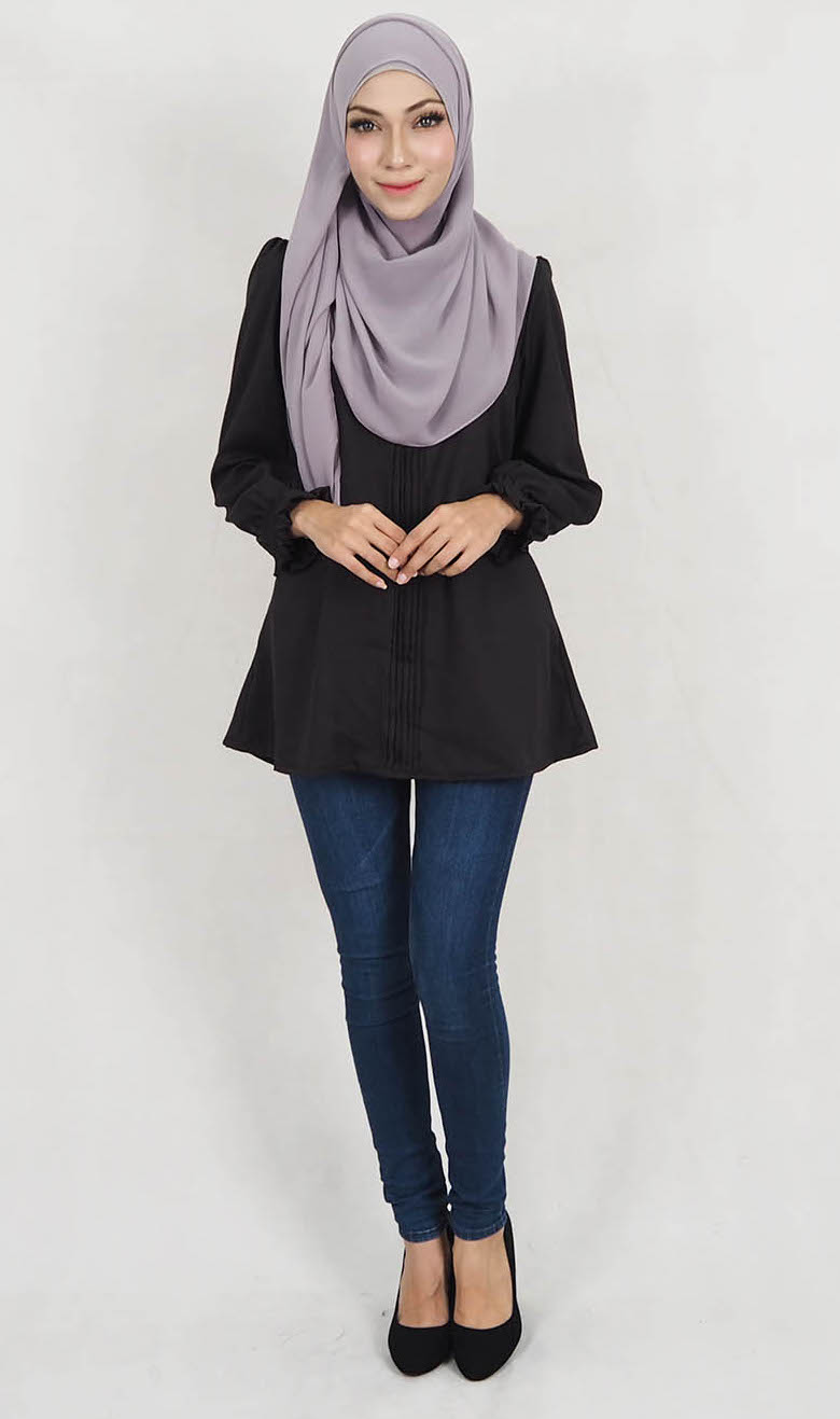 SW5130 Fashion Blouse (Plus Size) Black