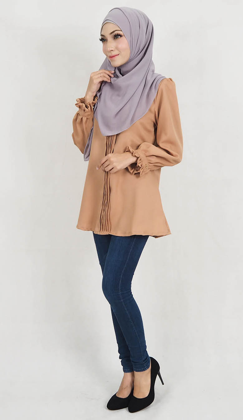 SW5130 Fashion Blouse (Plus Size) Dark Brown