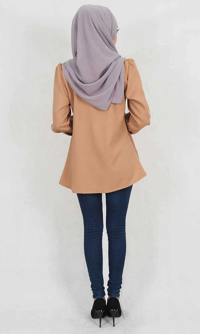 SW5130 Fashion Blouse (Plus Size) Dark Brown