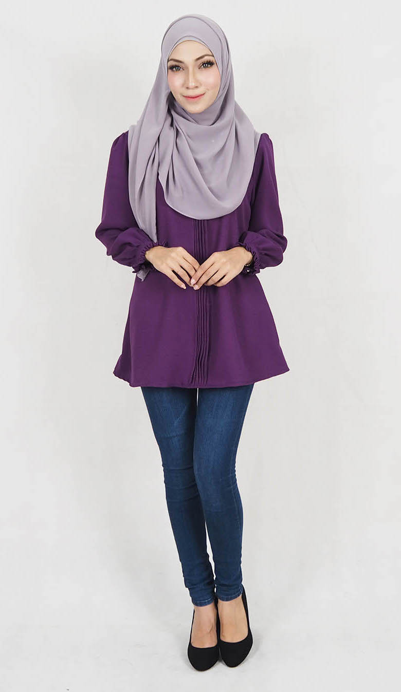 SW5130 Fashion Blouse (Plus Size) Purple