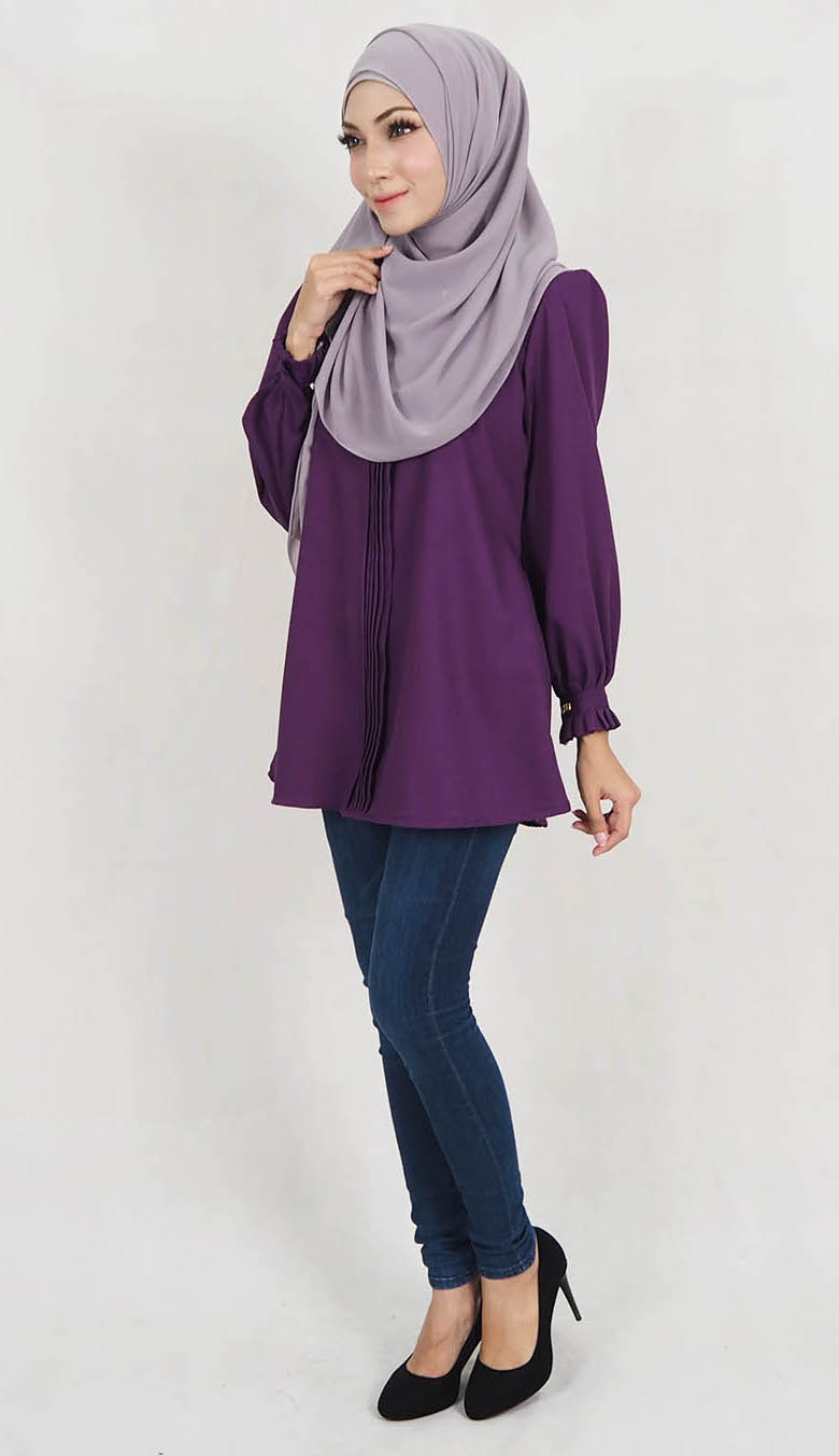 SW5130 Fashion Blouse (Plus Size) Purple