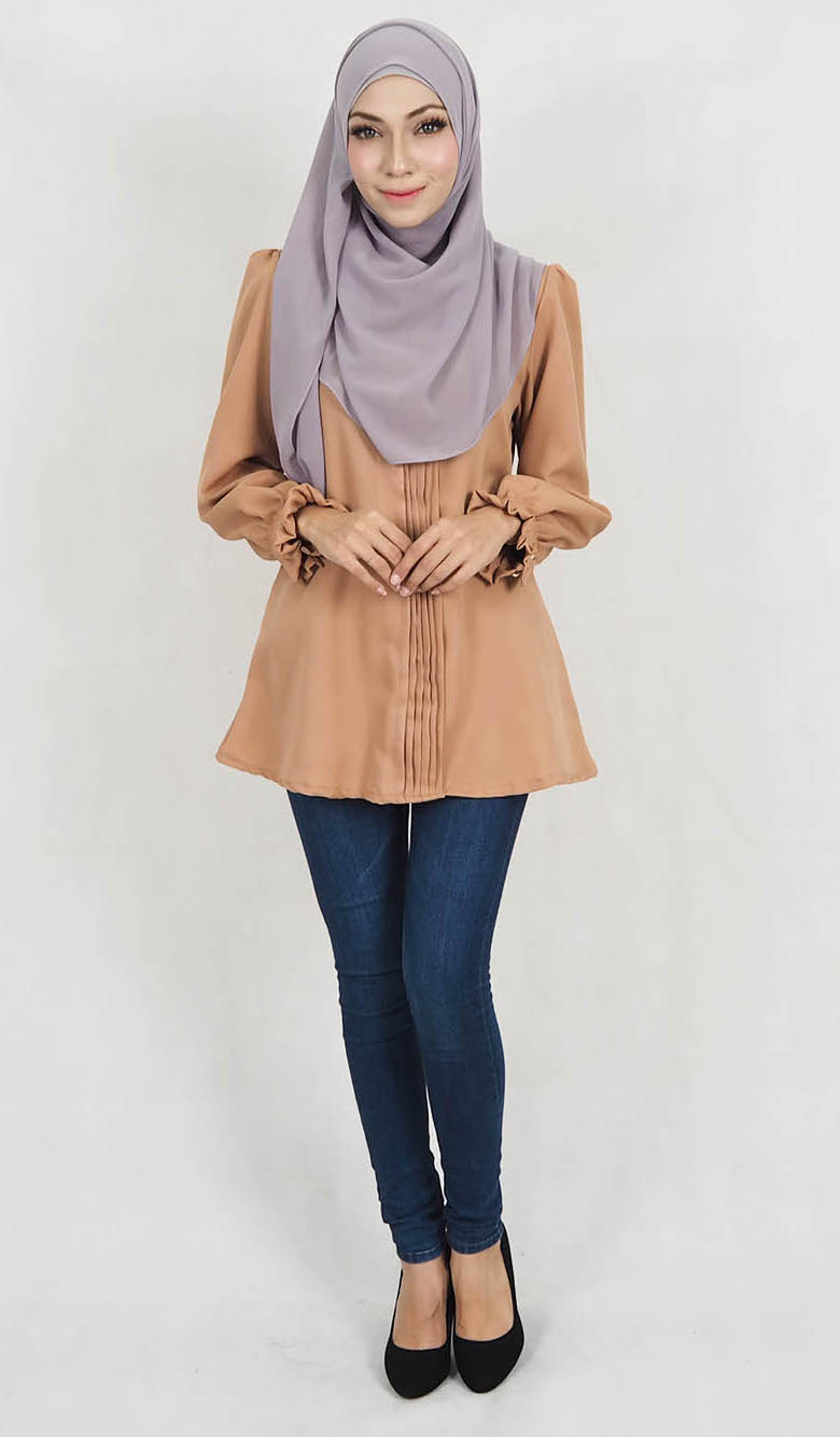 SW5131 Fashion Blouse (Plus Size) Dark Brown