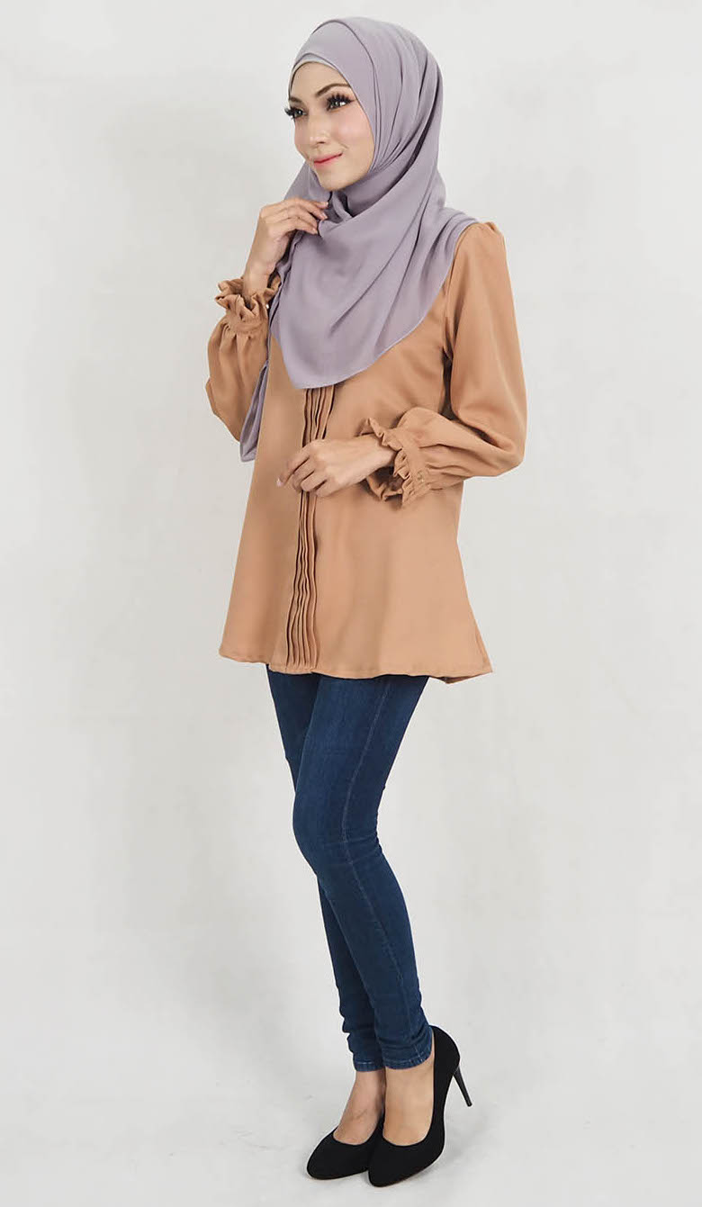 SW5131 Fashion Blouse (Plus Size) Dark Brown