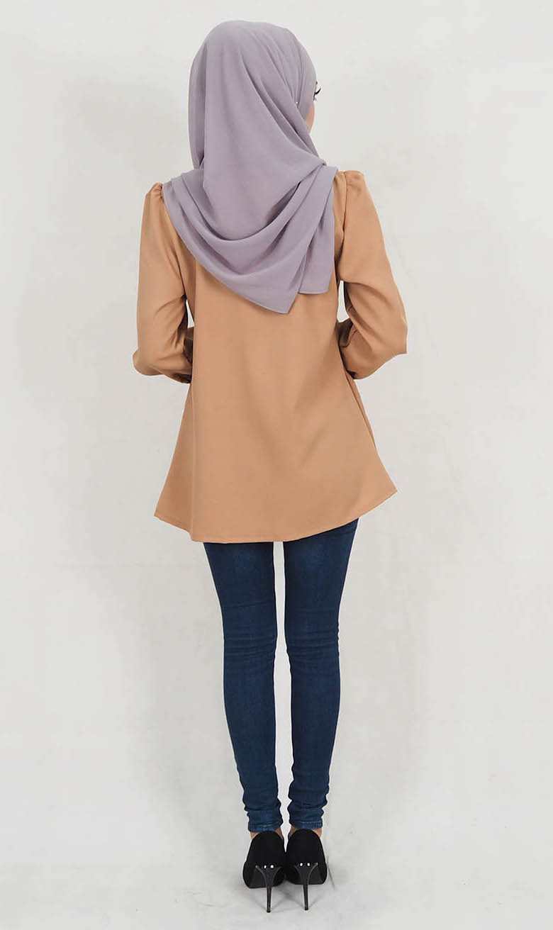 SW5131 Fashion Blouse (Plus Size) Dark Brown