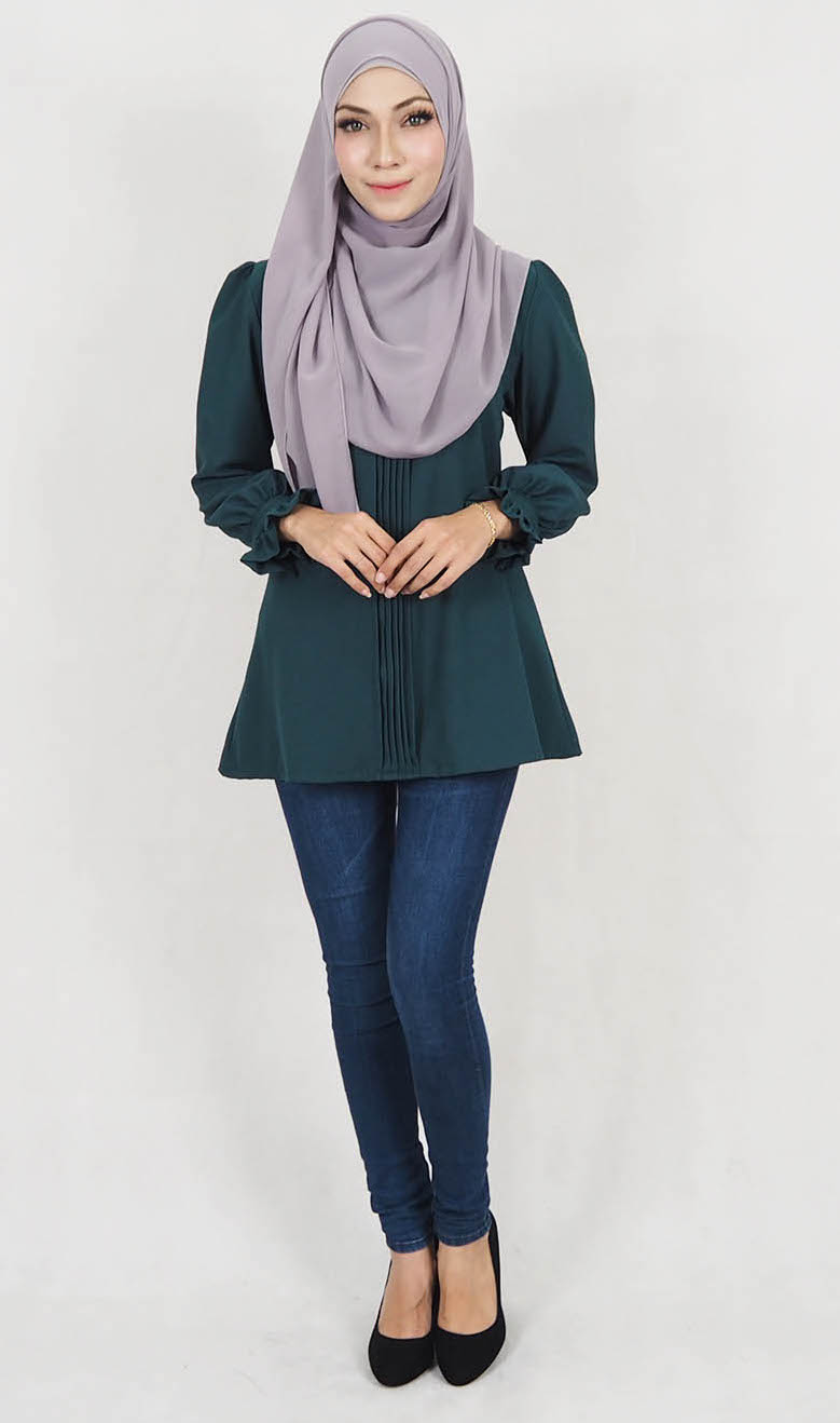 SW5131 Fashion Blouse (Plus Size) Emerald Green