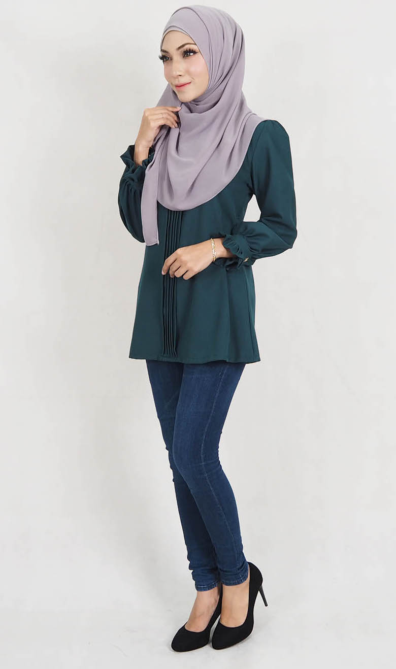 SW5131 Fashion Blouse (Plus Size) Emerald Green