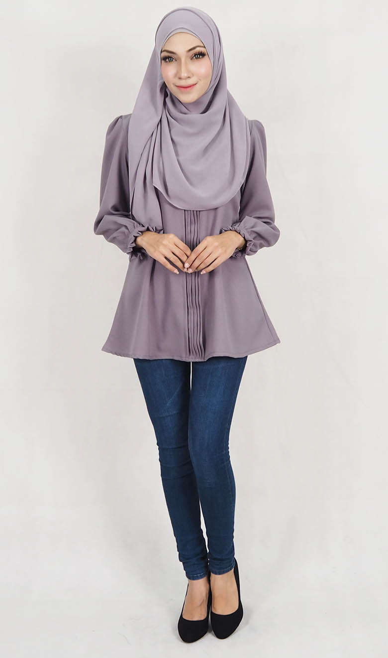SW5131 Fashion Blouse (Plus Size) Grey