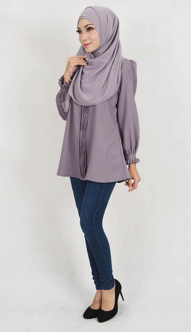SW5131 Fashion Blouse (Plus Size) Grey