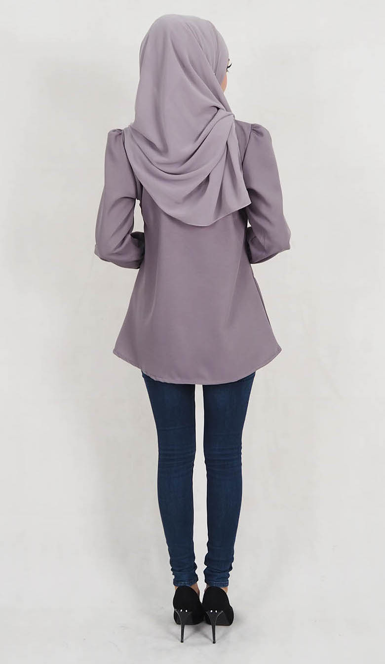 SW5131 Fashion Blouse (Plus Size) Grey