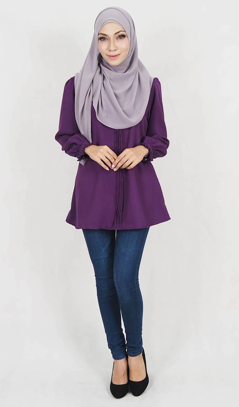 SW5131 Fashion Blouse (Plus Size) Purple