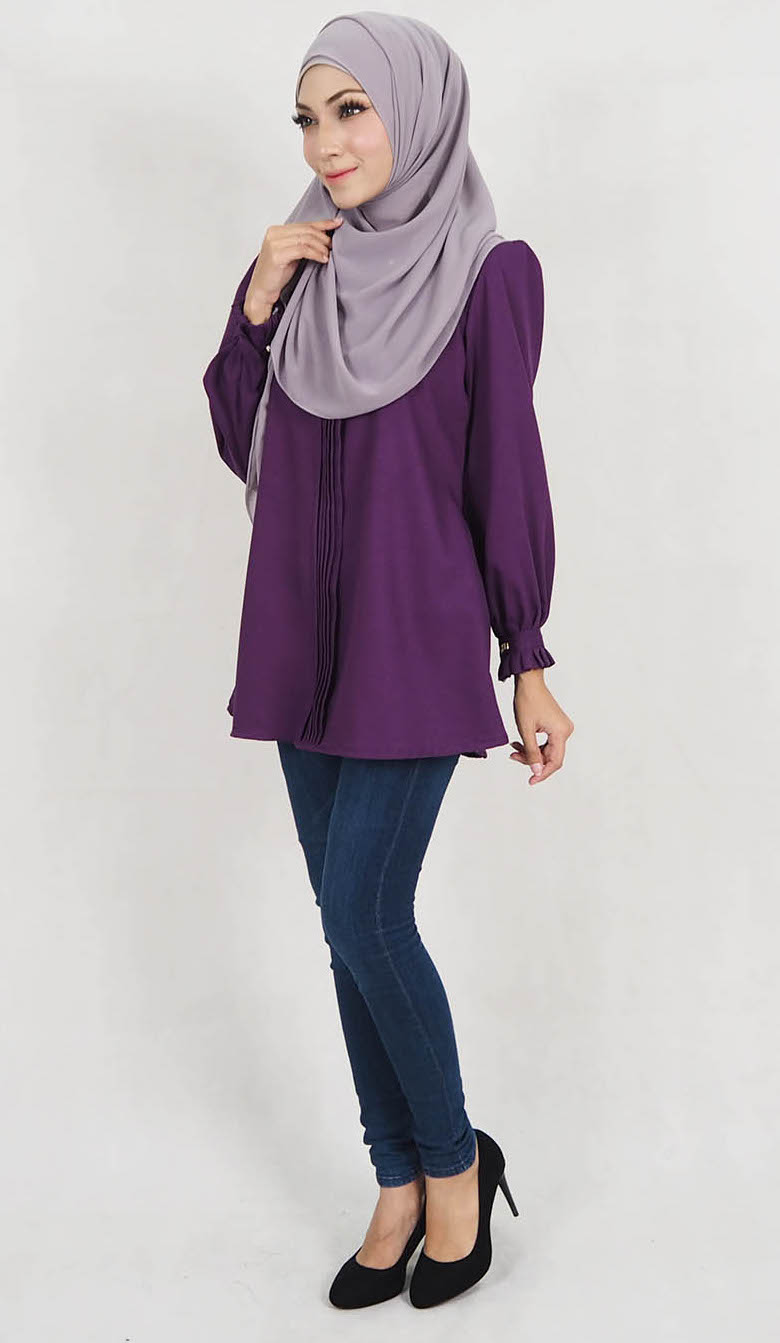 SW5131 Fashion Blouse (Plus Size) Purple