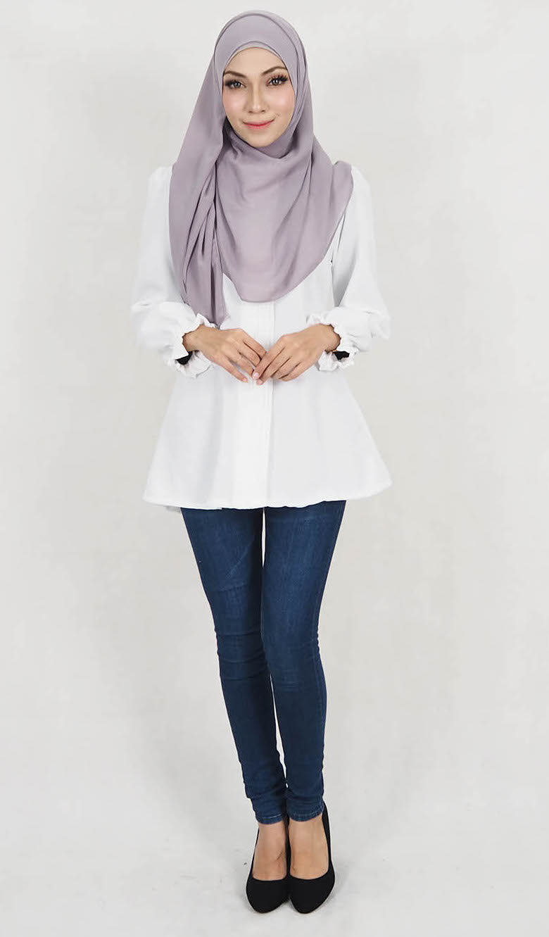 SW5131 Fashion Blouse (Plus Size) White