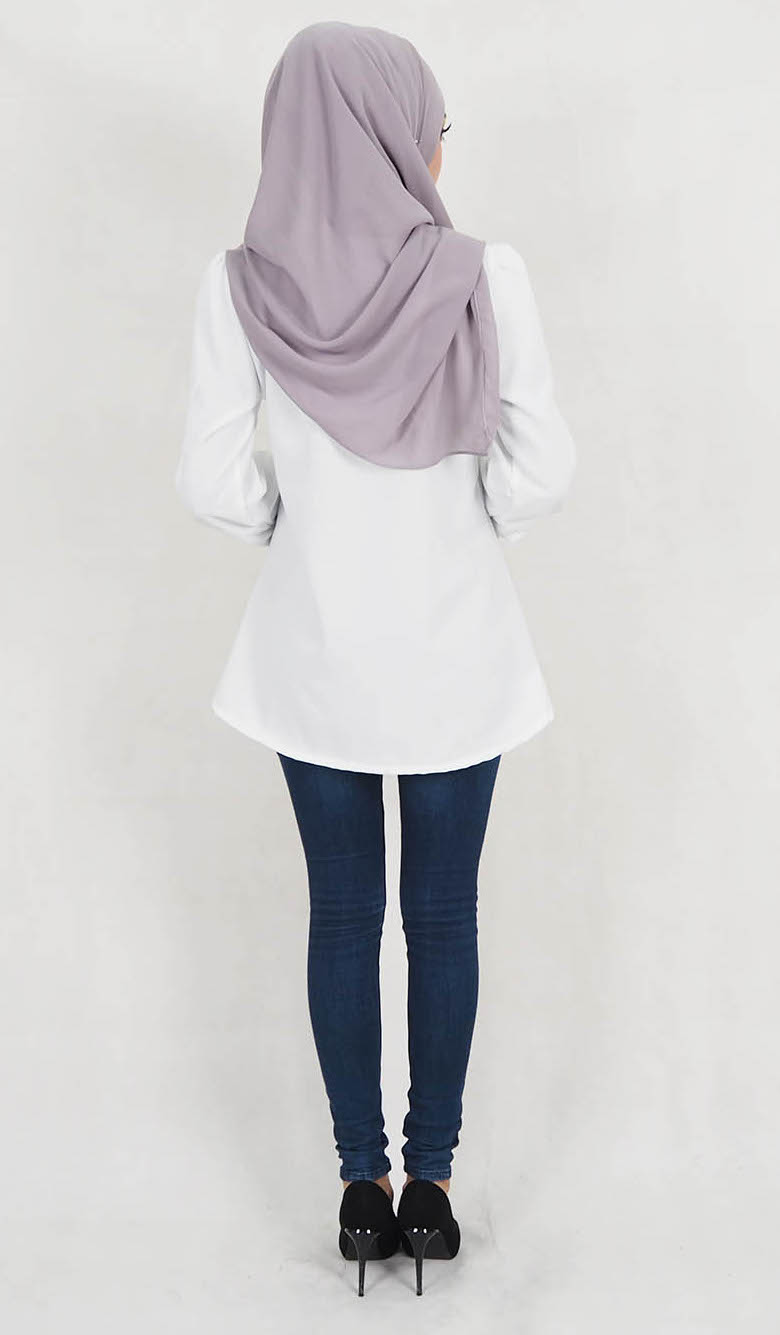 SW5131 Fashion Blouse (Plus Size) White