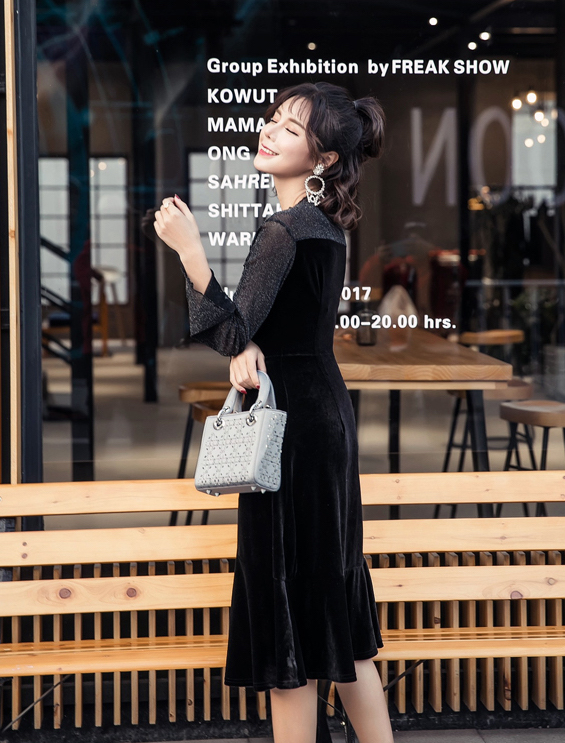 GW2322 Trendy Dress Black