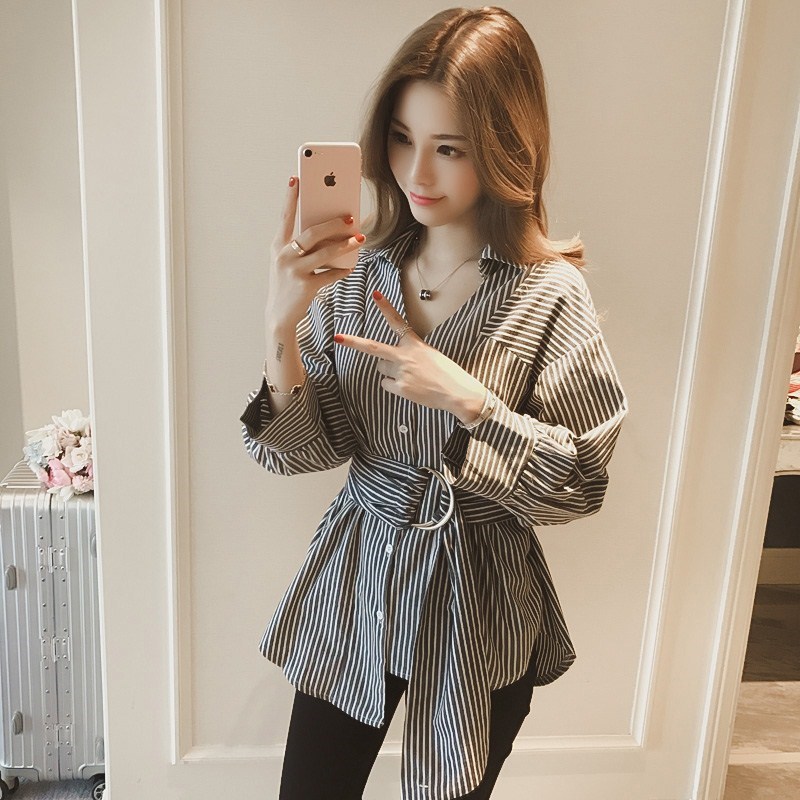 GW2324 Charming Top Stripe Black