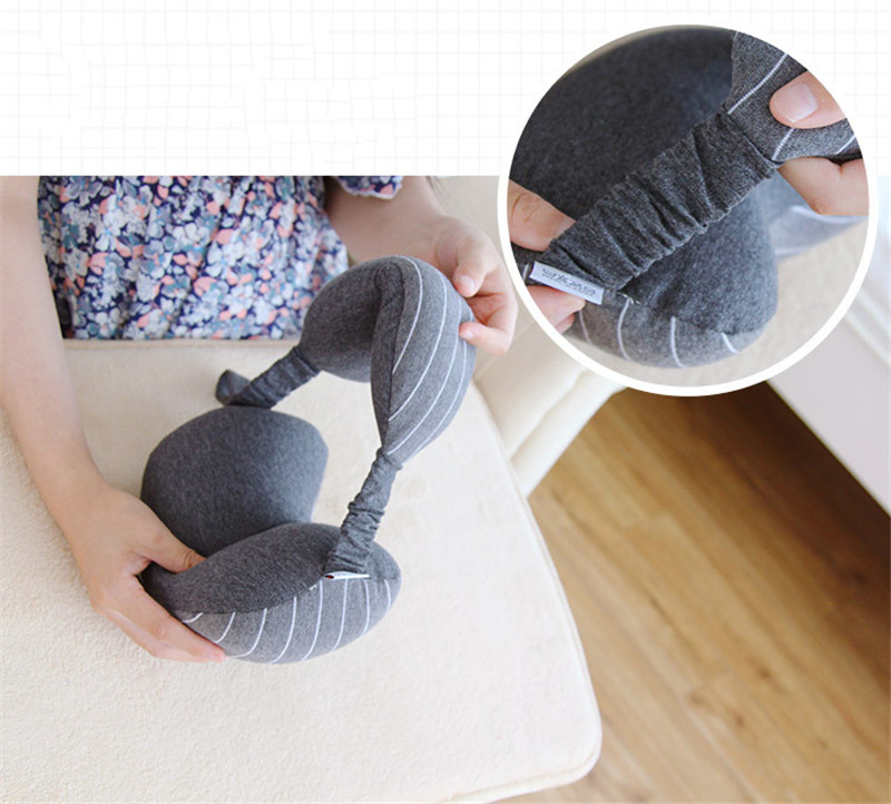 WA7690 Travel Mask Pillow Dark Grey