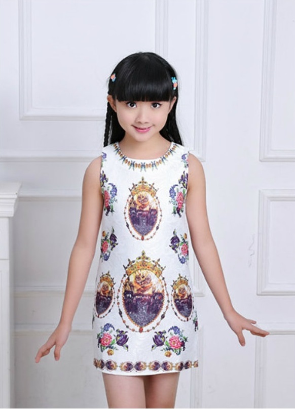 WD7678 Lovely Kids Princess Dress As Picture