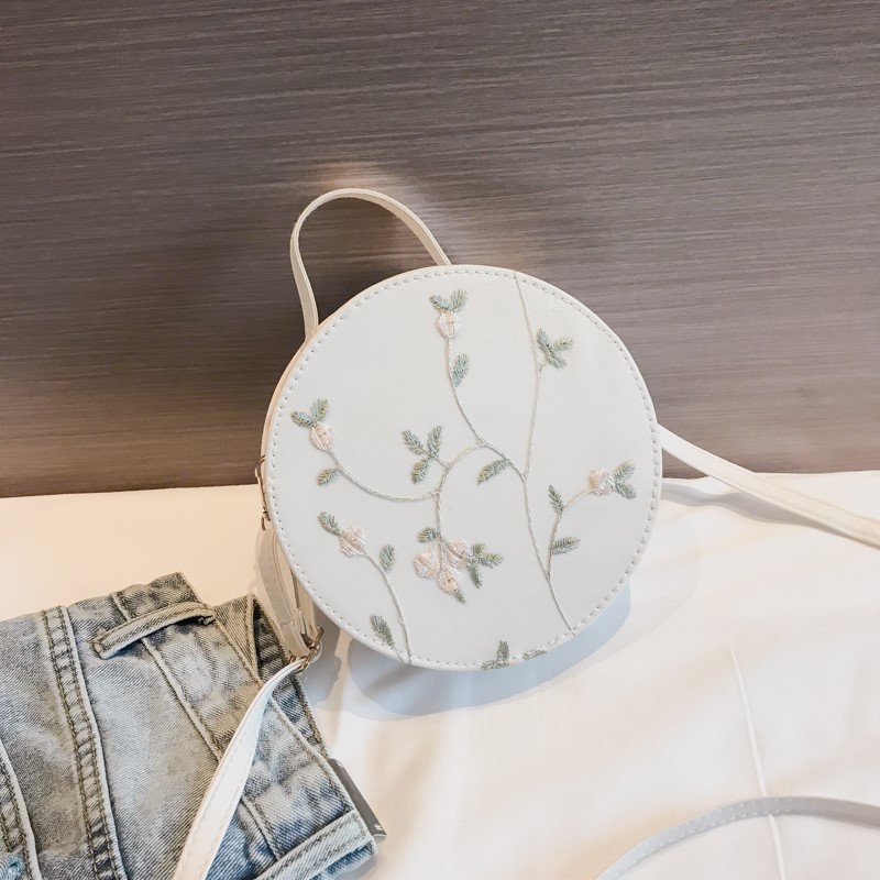 KW80384 Lovely Round Sling Bag White