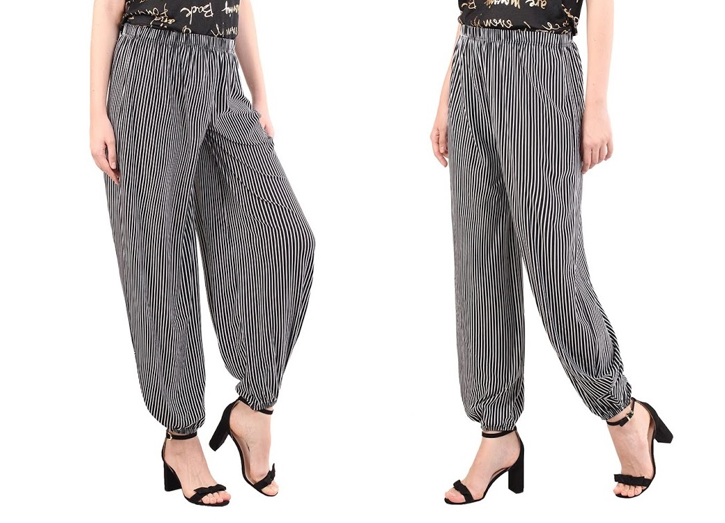 QA-477 Women Wide Pants Black