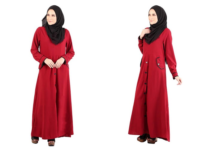 QA-486 Muslimah Stylish Jubah Red