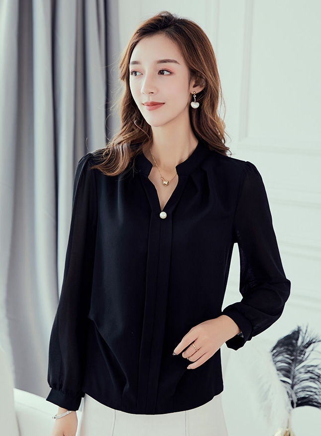 ST-629 Fashion Blouse Black