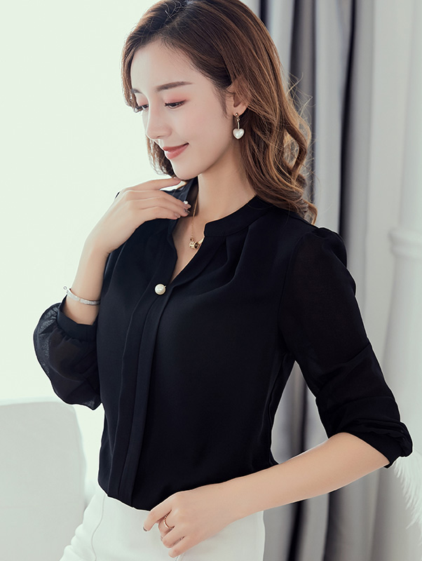 ST-629 Fashion Blouse Black