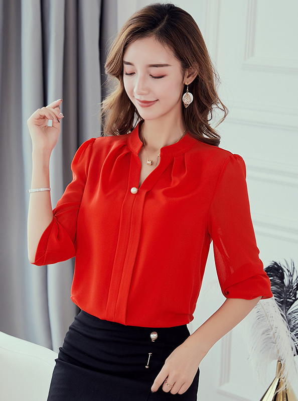 ST-629 Fashion Blouse Red
