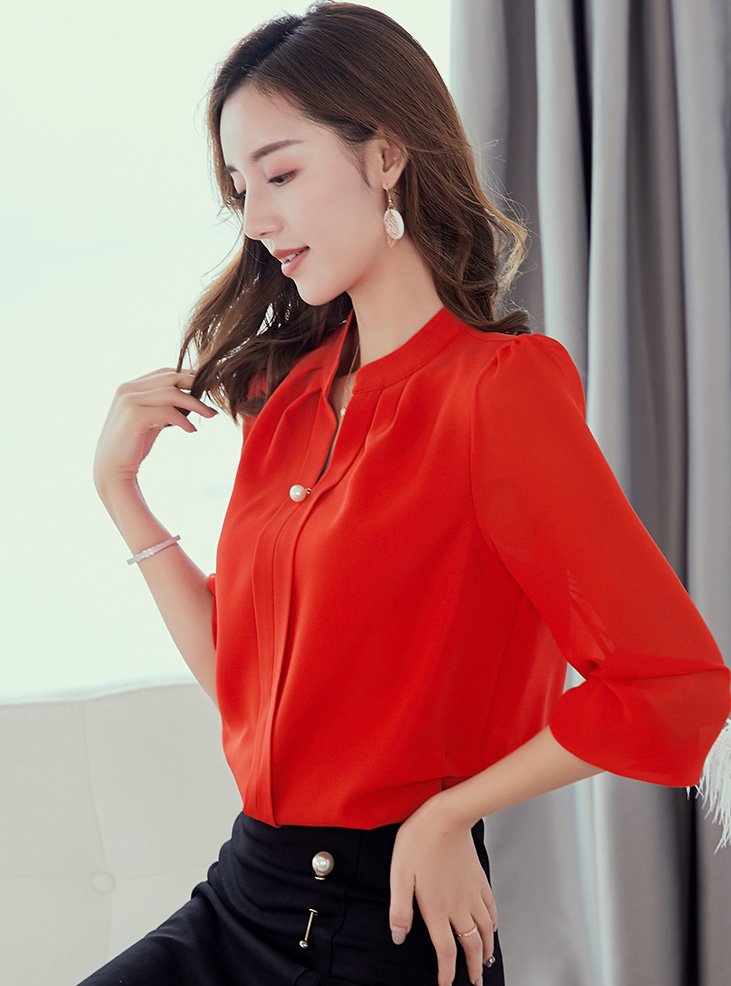 ST-629 Fashion Blouse Red