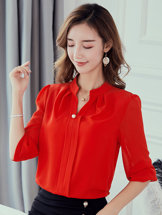 ST-629 Fashion Blouse Red