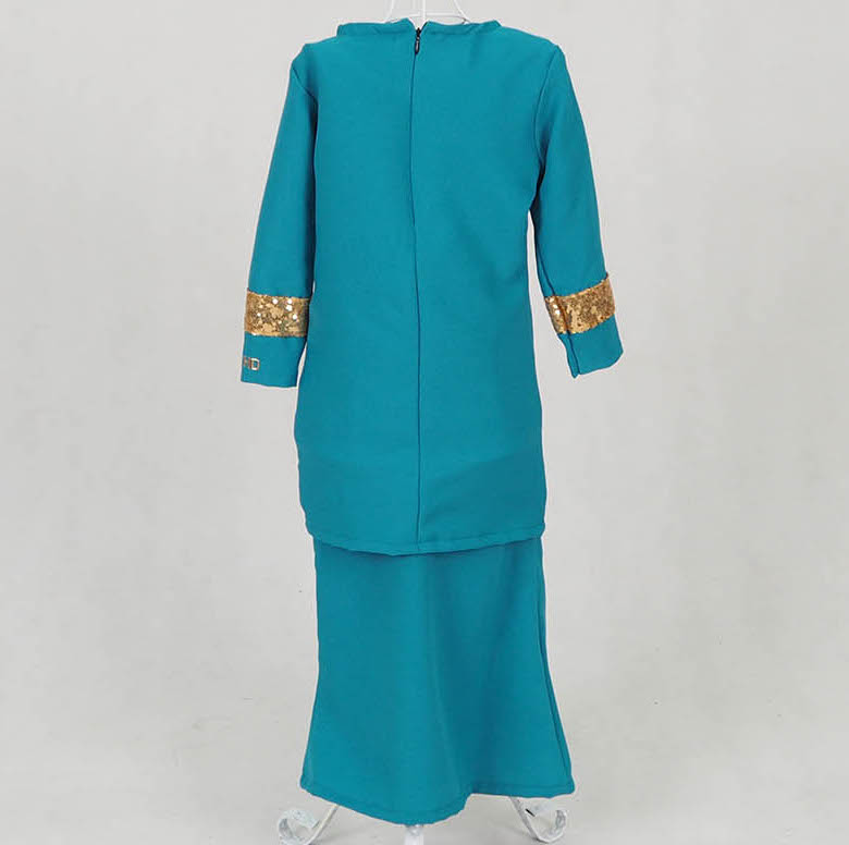 SW5132 Kid's Baju Kurung Dark Green