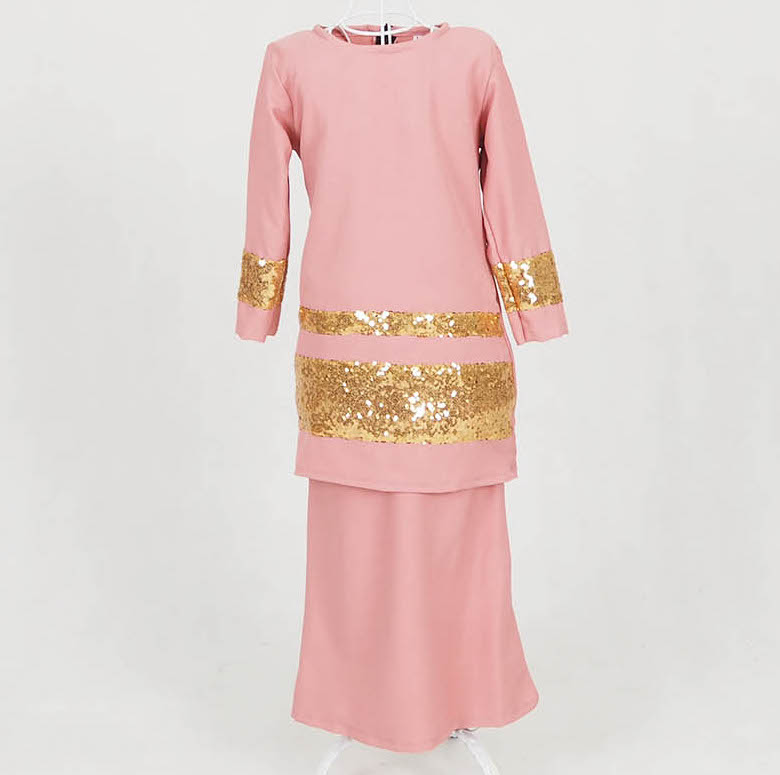 SW5132 Kid's Baju Kurung Dusty Pink
